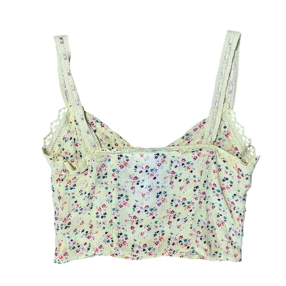 Urban Outfitters Floral Lace Trim Crop Tank – XS - Picture 3 of 6